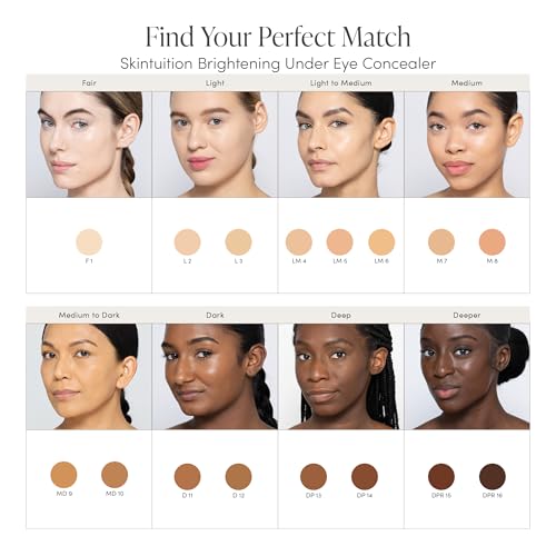 jane iredale Skintuition Under Eye Concealer with Active Peptide Complex, Hydrating Skincare-Infused Formula, Medium Coverage, Radiant Finish