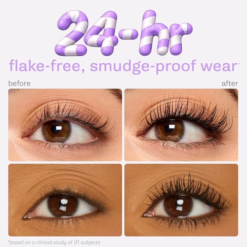 tarte tartelette tubing mascara – Lash Extensions in a Tube, Easy-to-Remove Eye Makeup, Clinically Proven to Volumize & Curl, 24Hr Smudge-Proof Longwear, Vegan & Cruelty-Free, full size, black