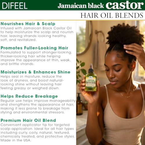 Difeel Jamaican Black Castor Hair Oil Blend 7.1 oz.