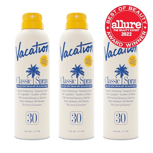 Vacation Classic SPF 30 Sunscreen Spray, 6 Fluid Ounces, Pack of 3