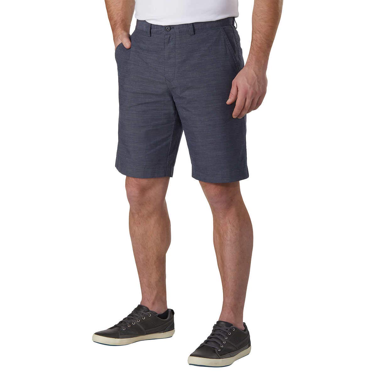 Tommy Hilfiger Men's Crosshatch Academy Chino Shorts (40, Navy Blue)