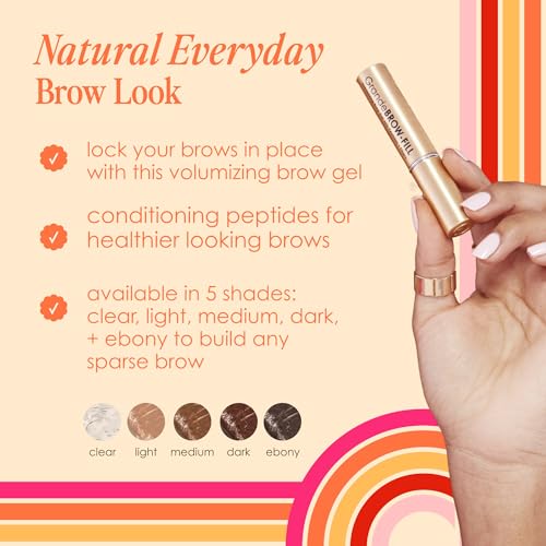Grande Cosmetics GrandeBROW-FILL Volumizing Brow Gel, Medium, 0.14 fl oz