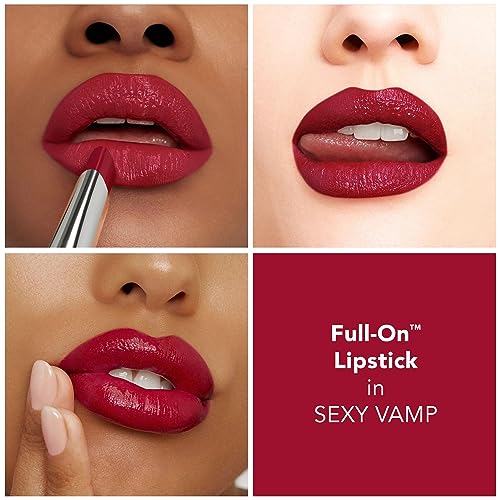 BUXOM Full-On Plumping Satin Lipstick, Sexy Vamp, 0.09 oz