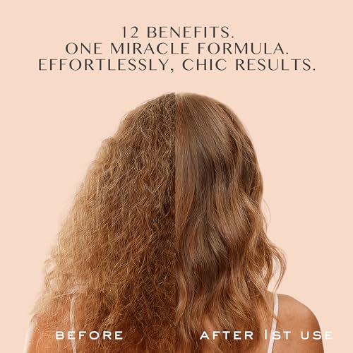 Kristin Ess 12-in-1 Leave-In Conditioner & Heat Protectant Spray – Heat Protection 450°F - Blow Dry + Flat Iron Dry Damaged Hair Protect + Repair - Anti-Frizz Detangler - Color Safe Heat Protectant