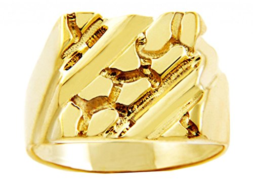 Men's Gold Nugget Rings - The Apex Solid Gold Nugget Ring(10k) (11)