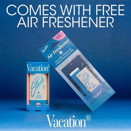 Vacation Super Stick SPF 45 Face Sunscreen Stick and Air Freshener Bundle