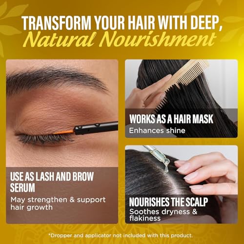 GuruNanda Castor Oil Organic USDA Certified (8 Fl oz) - 100% Pure & Natural, Cold Pressed & Hexane-Free, Hydrating Carrier Oil for Skin, Hair, Eyebrows & Eyelashes Growth
