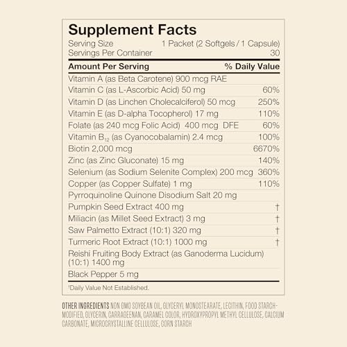 VEGAMOUR GRO+ Advanced Hair Growth & Density Supplements - MD-Formulated, Reduces Shedding, Supports Longer-Looking Hair, Vegan, Dual-Pill System, Daily Packs