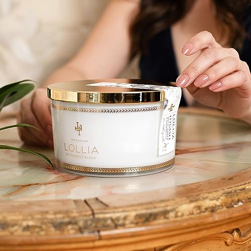 LOLLIA Elegance Bath Salts for Women, 20 oz, White Amber & Mirabelle Soak