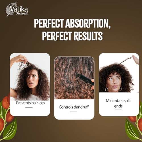 Vatika Naturals Curls Jojoba Restorative Hair Oil | 100 ml | Hair Oil for Curls| Prevent Split Ends | Promotes Hair Growth & Conditions Hair, Prevents Dandruff | Soyabean Oil, Jojoba Seed Oil