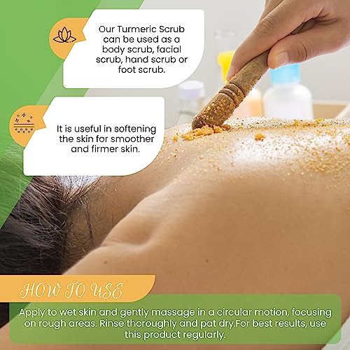 AMVital Turmeric Body Scrub, Face & Body Exfoliating Scrub, 7.8 oz