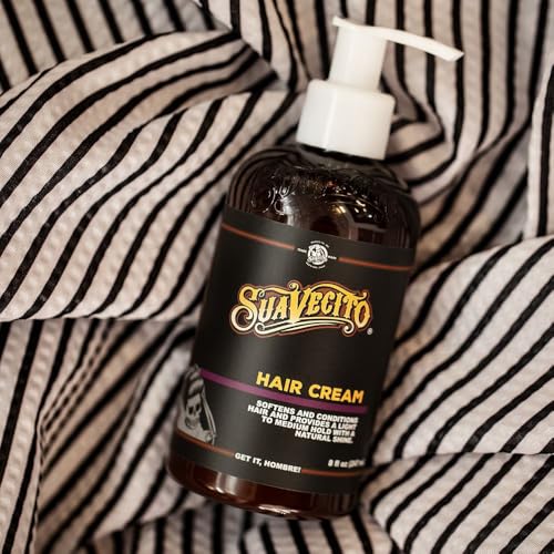 Suavecito Hair Cream Pump Bottle Medium Shine All Day Light Hold (8 oz)