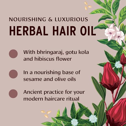 Banyan Botanicals Organic Hair Oil with Bhringaraj & Amla - Ayurvedic Scalp & Hair Care for All Types, Thick & Lustrous Hair - 8 oz, Non-GMO Sustainably Sourced