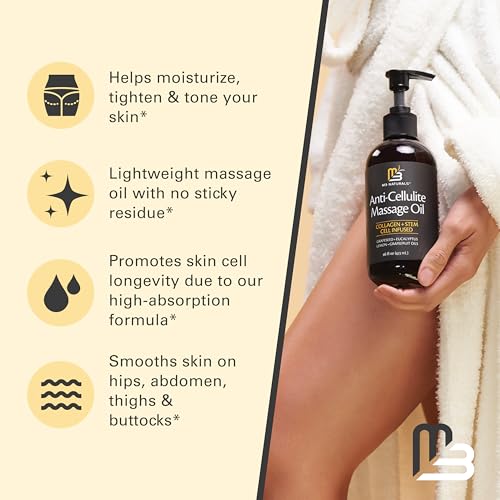 Firming Body Massage Oil with Collagen for Cellulite, 16 fl oz by M3