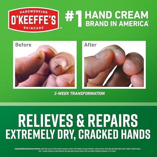 O'Keeffe's Working Hands Hand Cream, 3.4 oz Jar, 1 Pack for Extreme Dryness