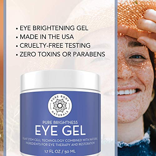 Eye Gel for Dark Circles, Puffiness & Wrinkles - Under Eye Cream, 1.7 oz