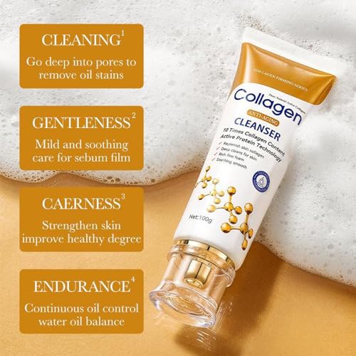 Collagen Skin Care Set, 6Pcs Face Care Sets for Older Women, Firming Skin, Shrink Pores, Smooth Wrinkles, Hydrating Skin Care Set Include Serum Face Cream Eye Cream Toner Cleanser Facial Mask1