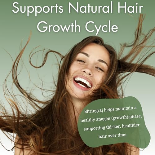 BASIC AYURVEDA Bhringraj Oil for Hair Growth | 3.38 Fl Oz (100ml) | Strengthens Roots & Reduces Hair Loss | Natural Ayurvedic Herbal Oil for Dandruff Control & Scalp Nourishment