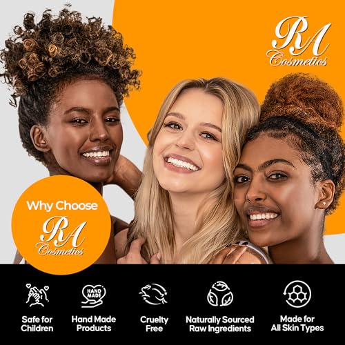 RA COSMETICS Whipped Shea Butter with Lavender Extract – 100% Unrefined Shea Body Butter from Ghana – Moisturizes Skin, Nourishes & Conditions Hair – Softens and Smooths Lips, Hands & Feet – 12oz