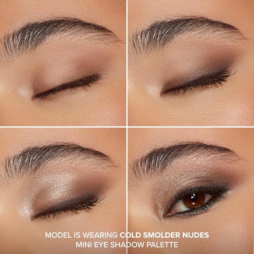 Too Faced Born This Way Natural Nudes Mini Eye Shadow Palette Makeup | Creamy, High Pigment Matte + Shimmer Shades, 0.2 Ounce, Cold Smolder Nudes