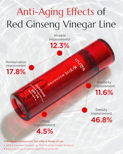 DANAHAN Bonyongo Red Ginseng Vinegar Toner, Niacinamide, Dry Skin, 5 fl oz