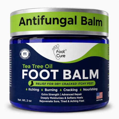 Antifungal Cream - For Itchy Feet and Skin Fungus Relief - Extra Strength Treatment for Athlete’s Foot, Ringworm, and Jock Itch. Moisturizer for Dry Cracked Feet infused with Tea Tree Oil Made in USA