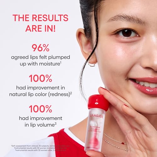 LANEIGE Flush Pop Peptide Lip Gloss Treatment Tube | Plumping & Volumizing Cooling Gel | Korean Skin Care