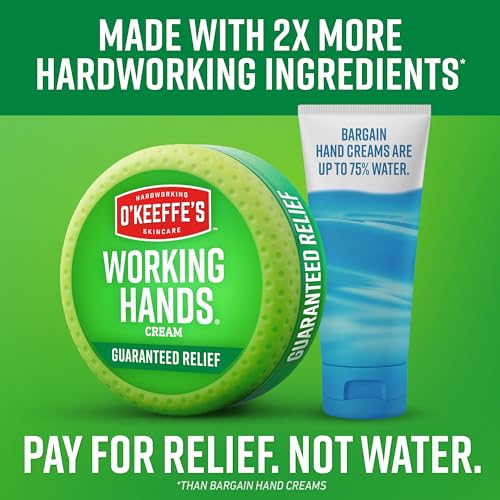 O'Keeffe's Working Hands Hand Cream, 3.4 oz Jar, 1 Pack for Extreme Dryness