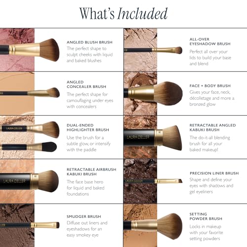 LAURA GELLER The Brush Vault - Makeup Brush Collection- 10 Count