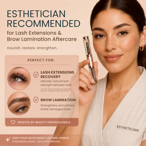 Organic Castor Oil Eyelash Growth Serum, Eyebrow Lash Serum for Hair Growth