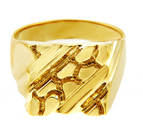 Men's Gold Nugget Rings - The Apex Solid Gold Nugget Ring(10k) (11)