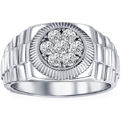 P3 POMPEII3 Pompeii Men's 3/4 Ct T.W. Diamond Ring 14k White Gold Lab Grown - Size 10 (GH,VS)