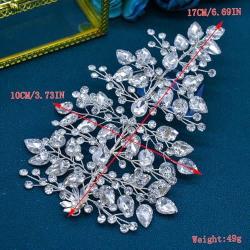 Mpoikba Wedding Hair Pieces for Brides, Bridal Hair Accessories(Silver)
