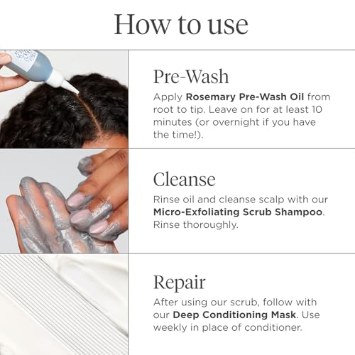 Briogeo Healthy Hair Delights Holiday Kit | Clean Hair Repair Gift Set for All Hair Types | Deep Conditioning Mask, Scalp Scrub & Rosemary Pre-Wash Oil | Vegan & Cruelty-Free