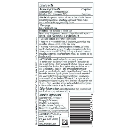 Neutrogena Clear Body Sunscreen Spray SPF 50, 5 oz