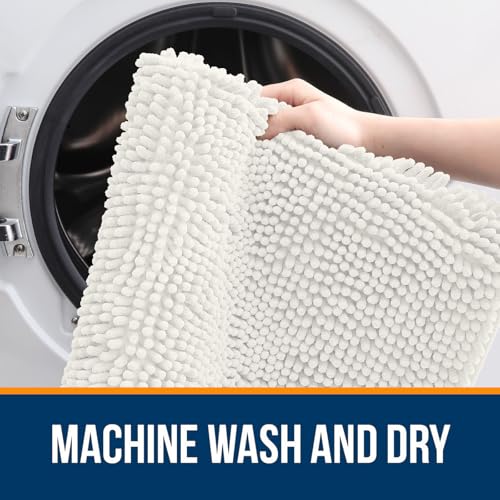 OLANLY Bathroom Rugs 30x20, Extra Soft Absorbent Chenille Bath Rugs