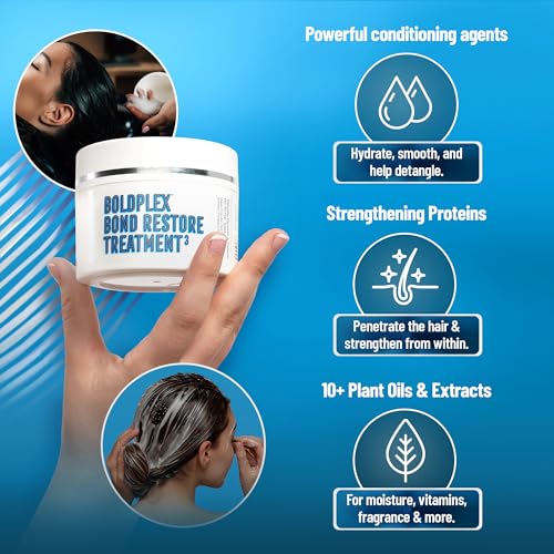 BOLD UNIQ BoldPlex Hair Mask, Deep Conditioning For Dry, Damaged Hair, Mascarilla Para El Cabello, Repairs and Nourishes Curly, Bleached, or Frizzy Hair, Deep Conditioner - 6.76 Fl Oz