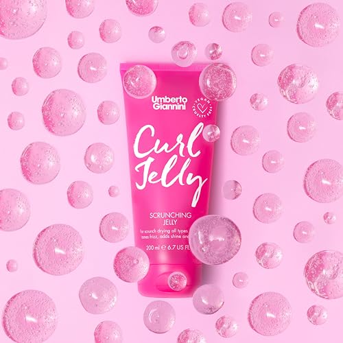 Umberto Giannini Curl Jelly Scrunching Jelly 6.7 fl Oz - Frizz Solution Defining Hair Gel for 2a-4c Curly, Wavy, Coily Hair - Vegan & Cruelty-Free