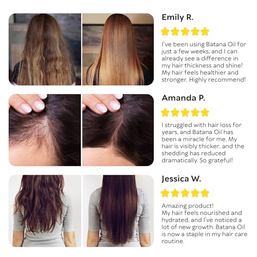 Batana Oil for Hair Growth - 100% Raw & Organic Unrefined Batana Oil - Cold Pressed Hair Mask for Scalp Health, Thicker Hair & Split Ends Repair - Natural & Pure (4.23 oz)