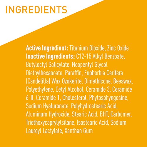 CeraVe Mineral Sunscreen Stick, SPF 50 Face Sunscreen, Travel Size, 0.47oz
