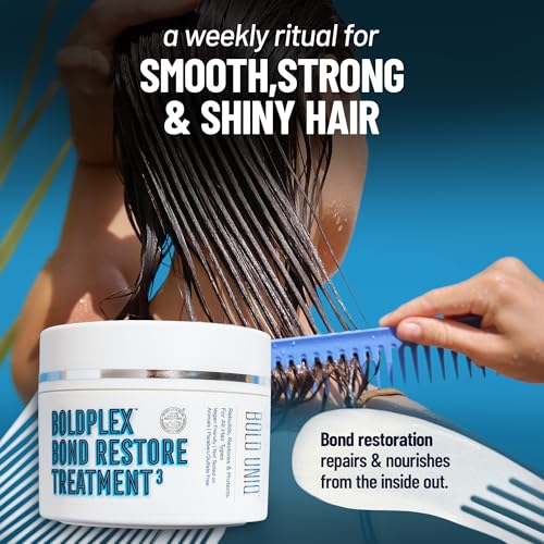 BOLD UNIQ BoldPlex Hair Mask, Deep Conditioning For Dry, Damaged Hair, Mascarilla Para El Cabello, Repairs and Nourishes Curly, Bleached, or Frizzy Hair, Deep Conditioner - 6.76 Fl Oz