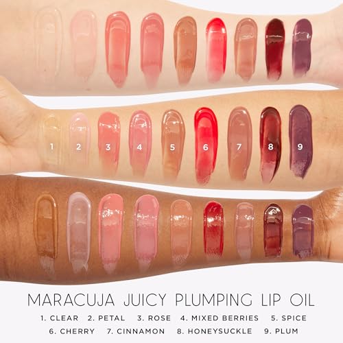 tarte maracuja juicy plumping lip oil - Hydrating & Volumizing Lip Plumper Gloss Balm with Nourishing Hyaluronic Acid, Plumps & Moisturizes, Vegan & Cruelty-Free, full size, mixed berries
