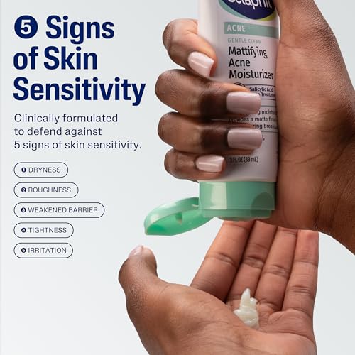 Cetaphil Gentle Clear Mattifying Acne Face Moisturizer, Salicylic Acid, 3oz