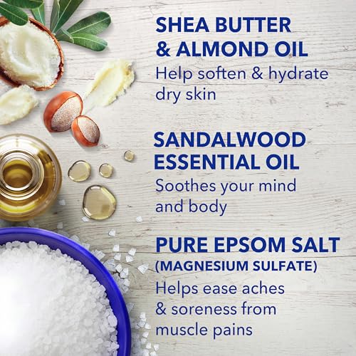 Dr Teal's Epsom Salt Magnesium Soak, Soften & Moisturize with Shea Butter & Almond Oil, 3 lbs
