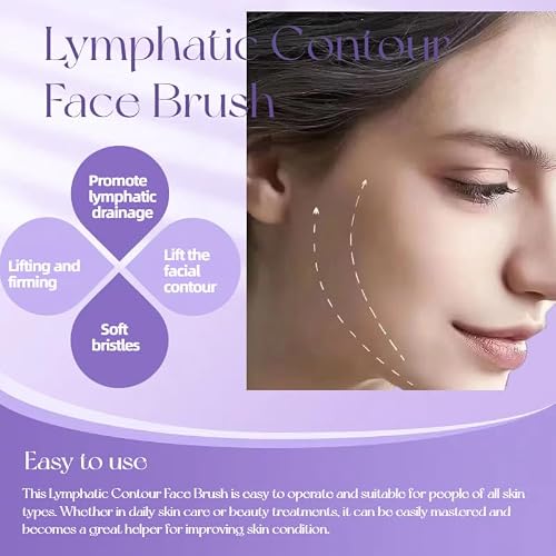 1/2 PCS Lymphatic Contour Face Brush for Sculpting – Anti-Puffiness, Detox & Lift, Improves Skin Glow & Absorption(1 Pcs Contour Face Brush)