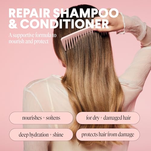 MONDAY HAIRCARE Repair Shampoo and Conditioner Set (2 Count) 12 oz For Dry to Damaged Hair Made with Keratin, Coconut Oil, Shea Butter, and Vitamin E