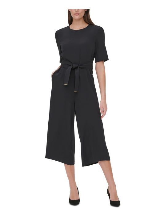 Tommy Hilfiger womens JUMPSUIT TWILL,BLACK,4