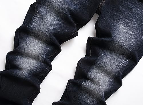 JUNBAOSS Men's Ripped Skinny Blue Jeans, Size 30