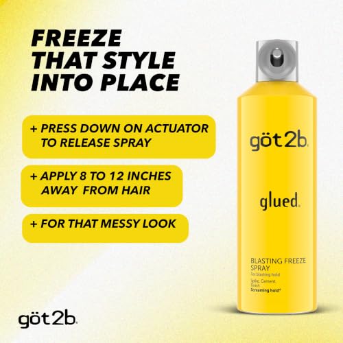 got2b Glued Blasting Freeze Hairspray, 12 oz, 2-Pack, Strong Hold