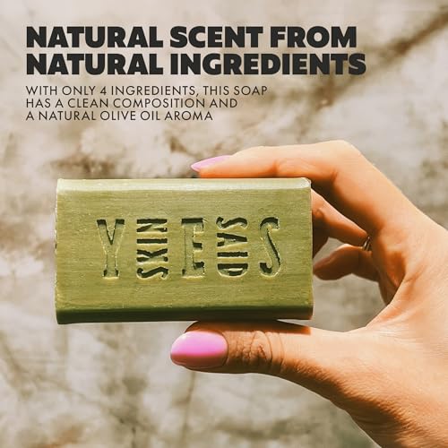 Skin Said Yes Olive Oil Bar Soap 8 Pack | Made in Greece | Pure Oilve Oil Hand Soap | Moisturizing, Nuorishing and Gentle on Skin, Rich in Antioxidants